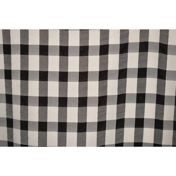 HALOGEN $128 Black White Gingham Check V-Neck Puff‎ Sleeve Midi Dress Medium - Picture 5 of 6